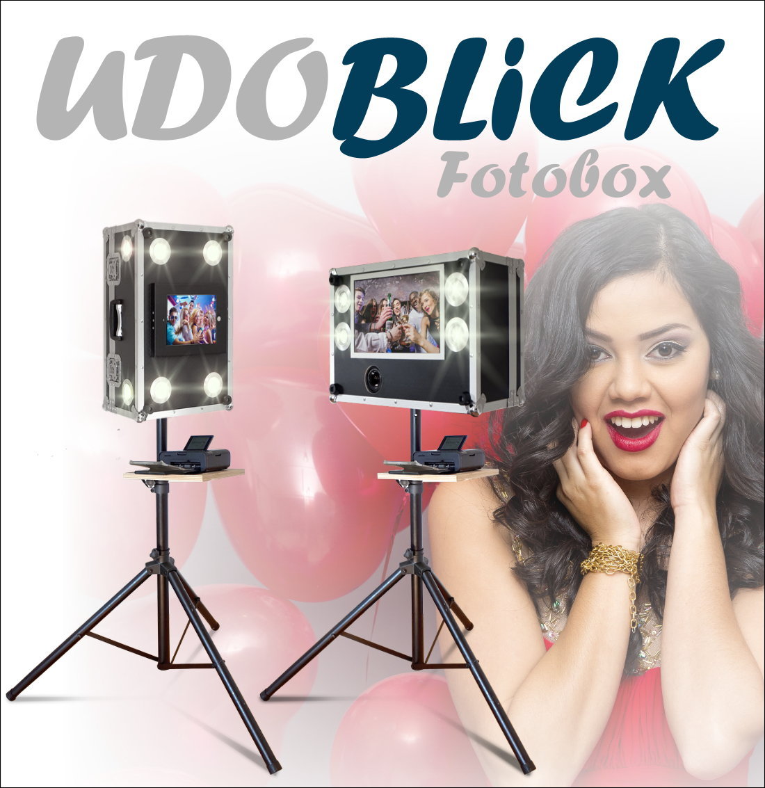 hochwertige Fotobox mieten mit Spiegelreflexkamera und Flatrate Druck ohne Limit